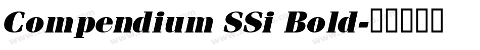 Compendium SSi Bold字体转换